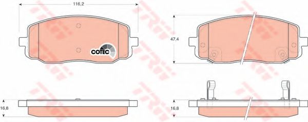 set placute frana,frana disc