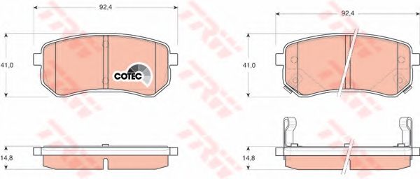 set placute frana,frana disc