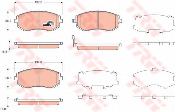 set placute frana,frana disc