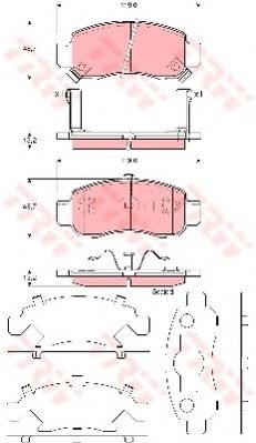 set placute frana,frana disc