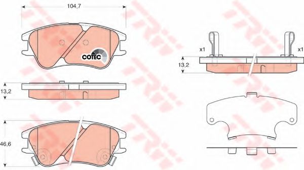 set placute frana,frana disc