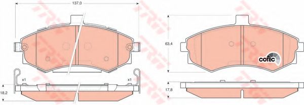 set placute frana,frana disc