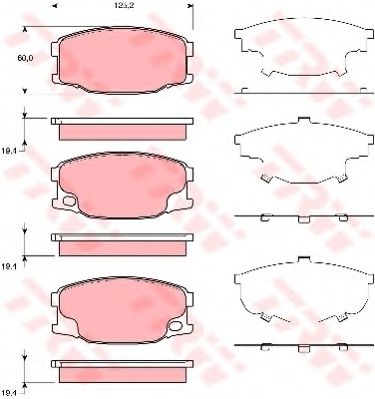 set placute frana,frana disc