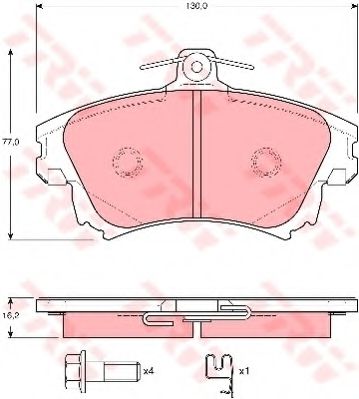 set placute frana,frana disc