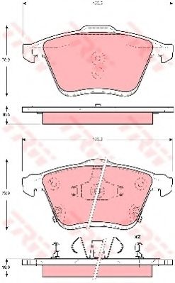 set placute frana,frana disc