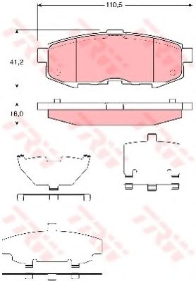 set placute frana,frana disc