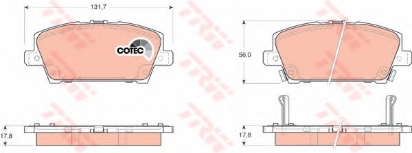 set placute frana,frana disc