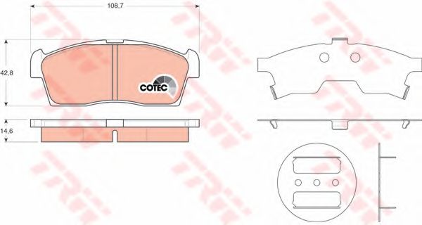 set placute frana,frana disc