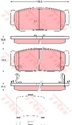 set placute frana,frana disc