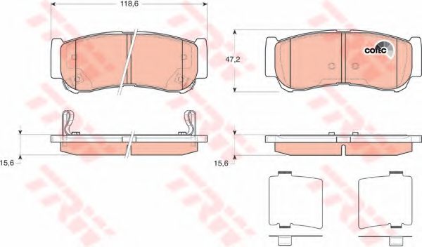 set placute frana,frana disc