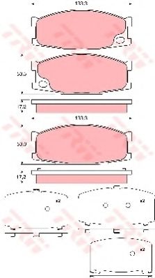 set placute frana,frana disc