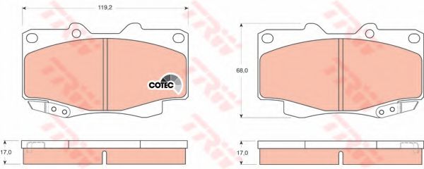 set placute frana,frana disc