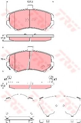 set placute frana,frana disc