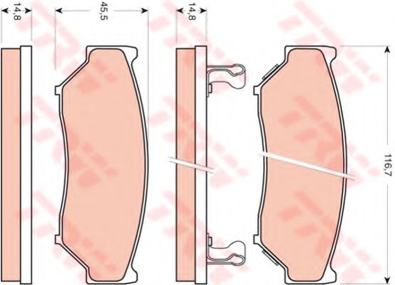 set placute frana,frana disc