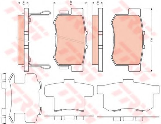 set placute frana,frana disc