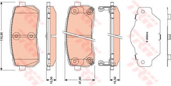 set placute frana,frana disc