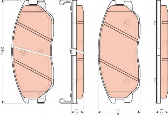 set placute frana,frana disc