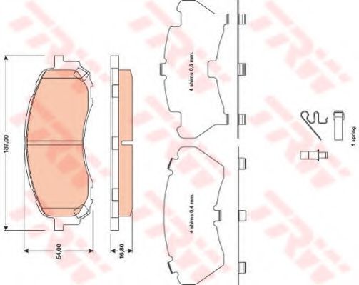 set placute frana,frana disc