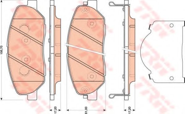 set placute frana,frana disc