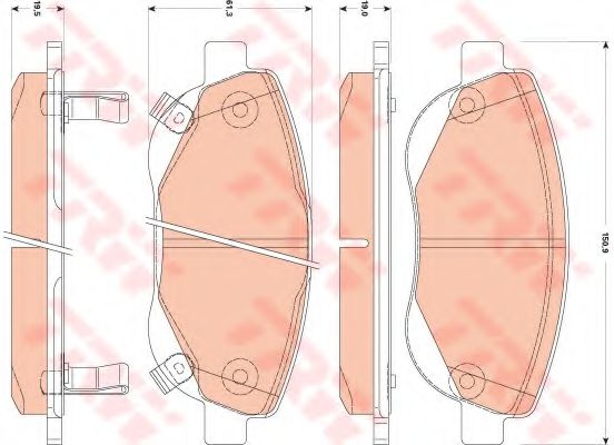 set placute frana,frana disc