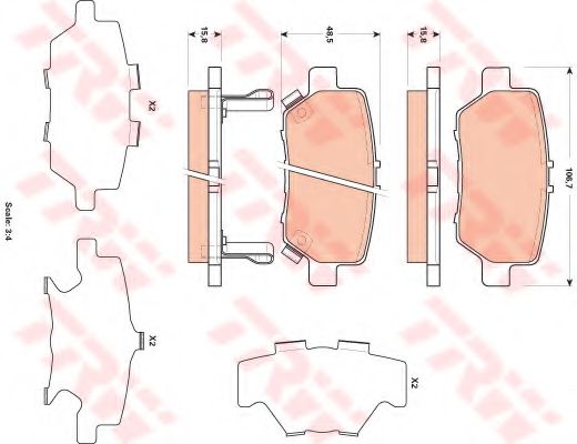 set placute frana,frana disc