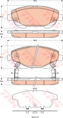 set placute frana,frana disc