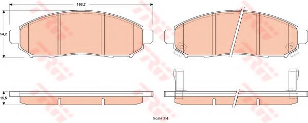 set placute frana,frana disc