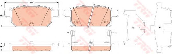 set placute frana,frana disc