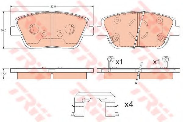 set placute frana,frana disc