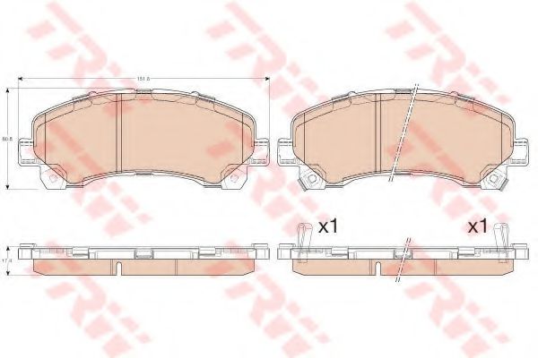 set placute frana,frana disc