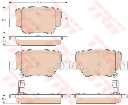 set placute frana,frana disc