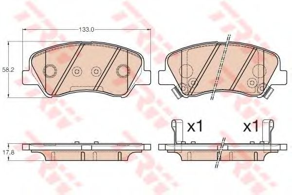 set placute frana,frana disc