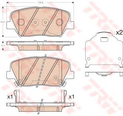 set placute frana,frana disc