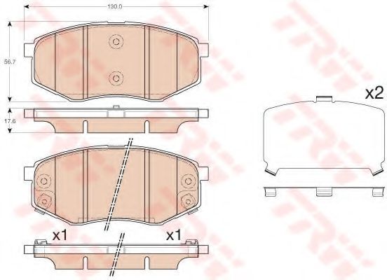 set placute frana,frana disc