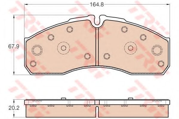 set placute frana,frana disc