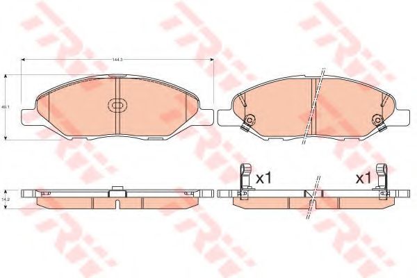 set placute frana,frana disc