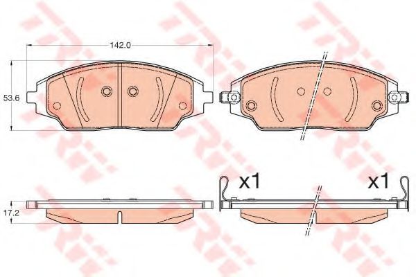 set placute frana,frana disc