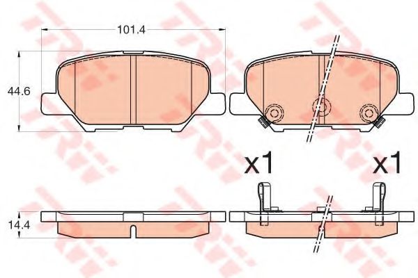 set placute frana,frana disc