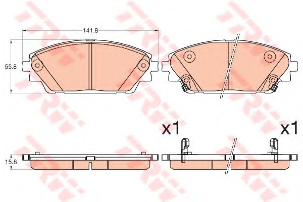 set placute frana,frana disc