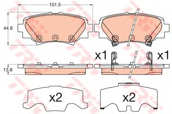 set placute frana,frana disc