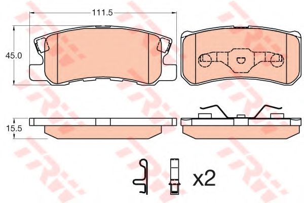 set placute frana,frana disc