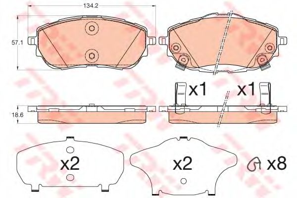 set placute frana,frana disc