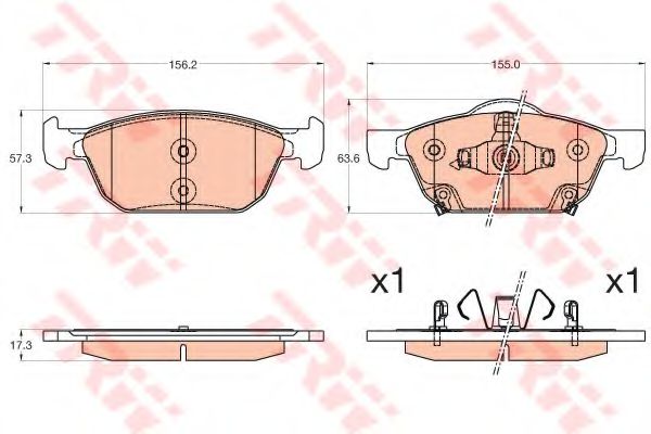 set placute frana,frana disc