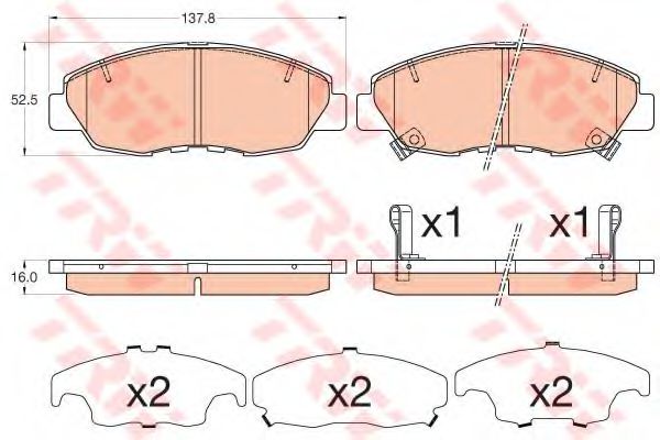 set placute frana,frana disc