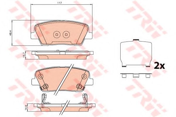 set placute frana,frana disc