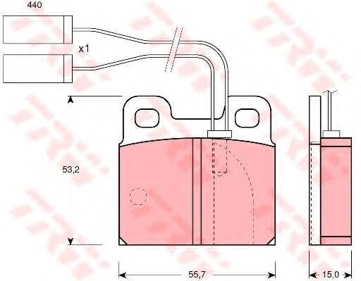 set placute frana,frana disc