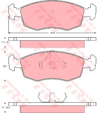 set placute frana,frana disc