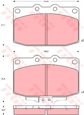 set placute frana,frana disc