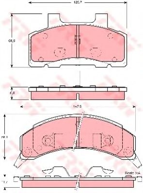 set placute frana,frana disc