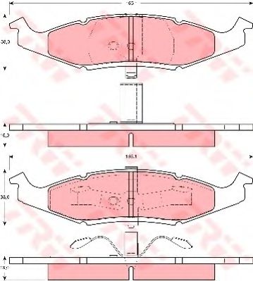 set placute frana,frana disc